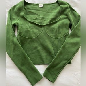 Abercrombie & Fitch Square Neck Knit Sweater Top